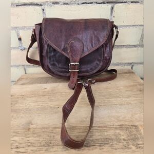Vintage Style Leather Satchel
